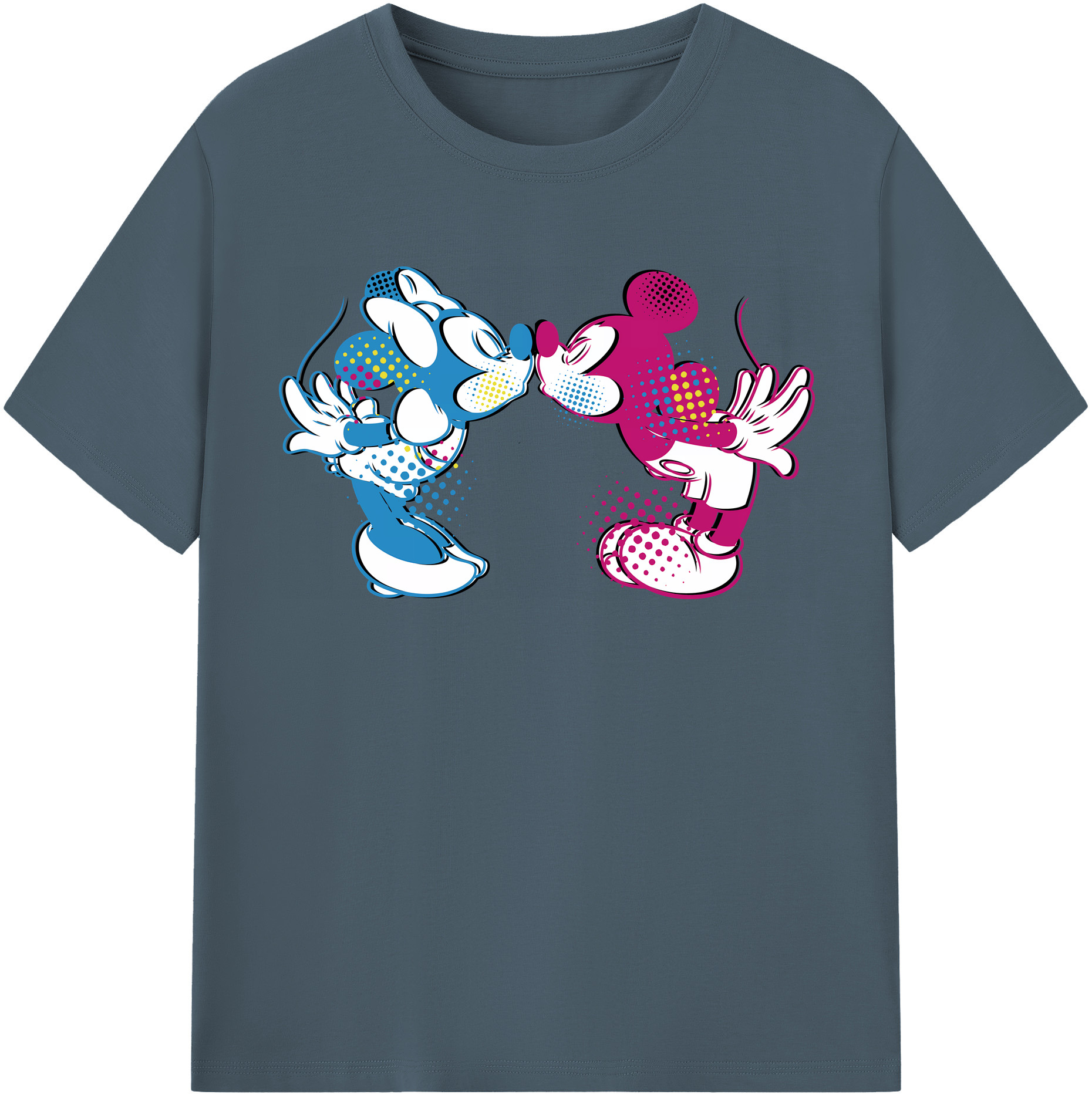 （画像用） ミッキーマウス Mickey Mouse 綿100％半袖Tシャツ（フロントプリント）